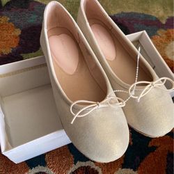 Girls Gold Slip On