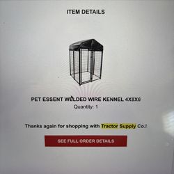 Tractor Supply Kennel 4x8x6