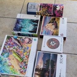 6 Puzzles, 1 Wood Puzzle