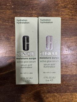 CLINIQUE Moisture Surge Active Glow Serum Travel .17oz/5ml 2ct