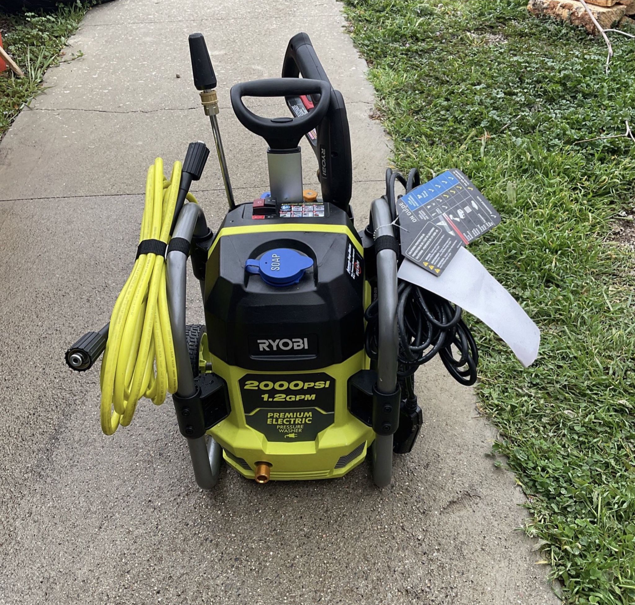 Ryobi 2000 psi 1 2 gpm cold water corded electric pressure washer for