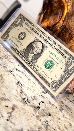 Rare 😮!! 1995 $1 Star Note ⭐ Fancy Serial E0(contact info removed) – Repeating 7s – Crisp Collector Bill !
