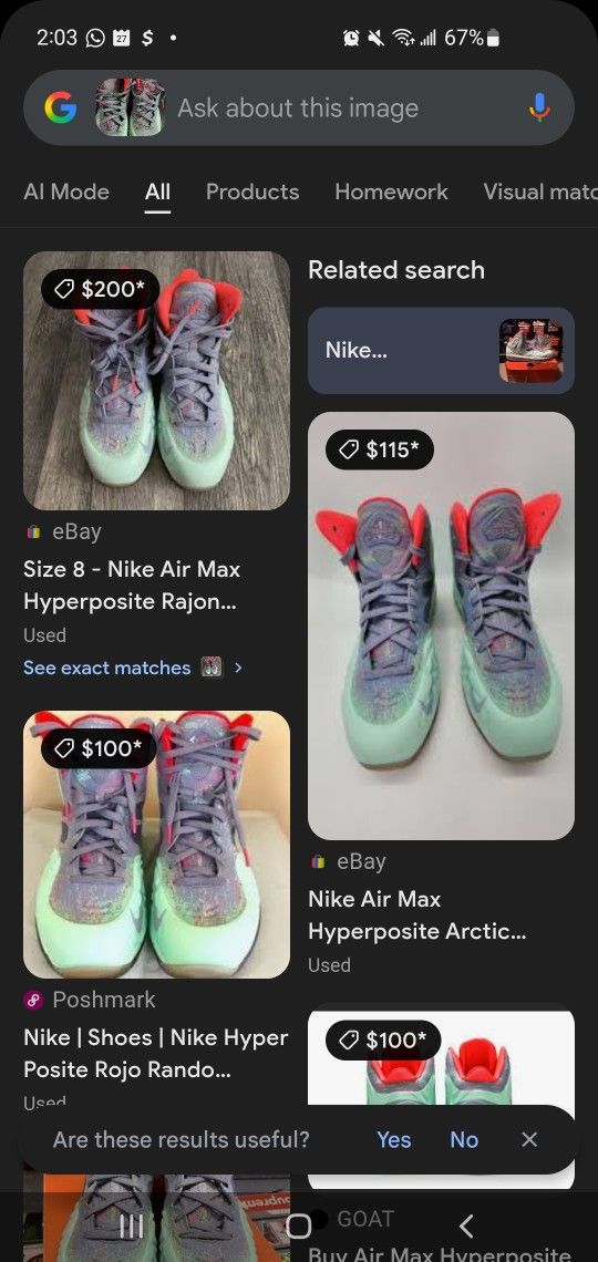 Nike Air Max Hyperposits 100 No Sole No Box