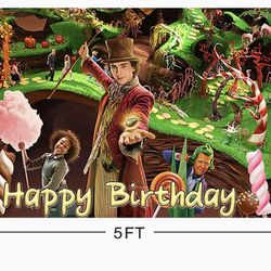 Willy Wonka Birthday Banner 10$