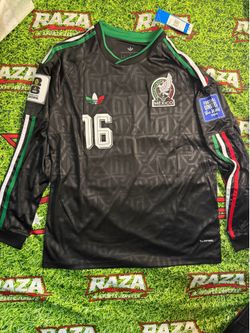 Mexico National Team Julián Quiñones #16 Long Sleeve Jersey Size L