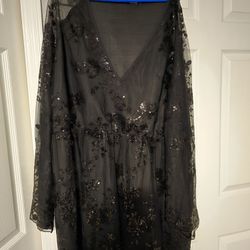 Plus Size Black Sparkle  Dress