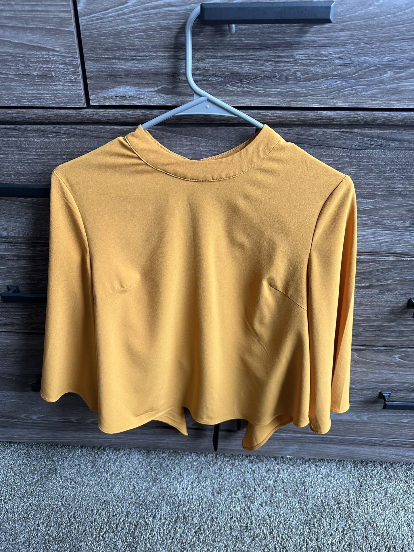 Yellow Open Back Top