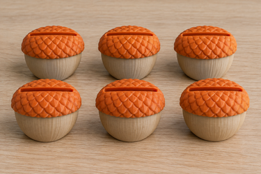Acorn Place Card Holders, Set of 6, Thanksgiving Table Decor, Custom Colors