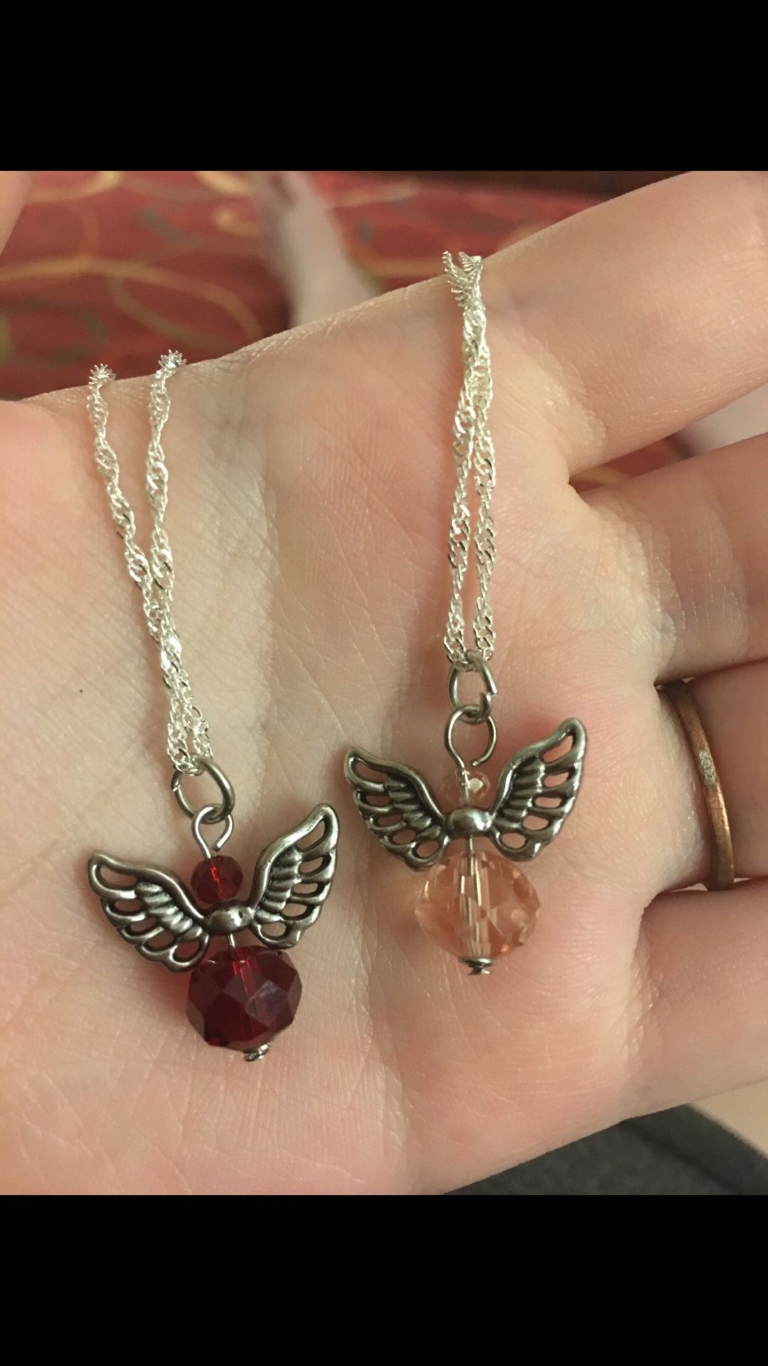 Sterling silver angel necklace