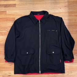 Vintage Black Marlboro Reversible Jacket Large 