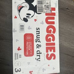 huggies snug and dry size 3,88 Count 