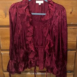 Fancy Burgundy Blouse