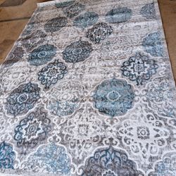 Oeko-Tex BOHO Collection Gray/Blue Jute Backing