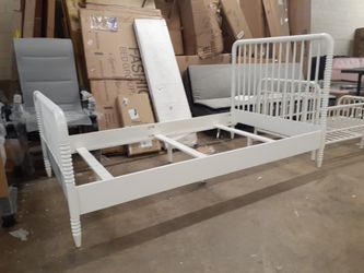 New assembled twin bed frame mattress not included