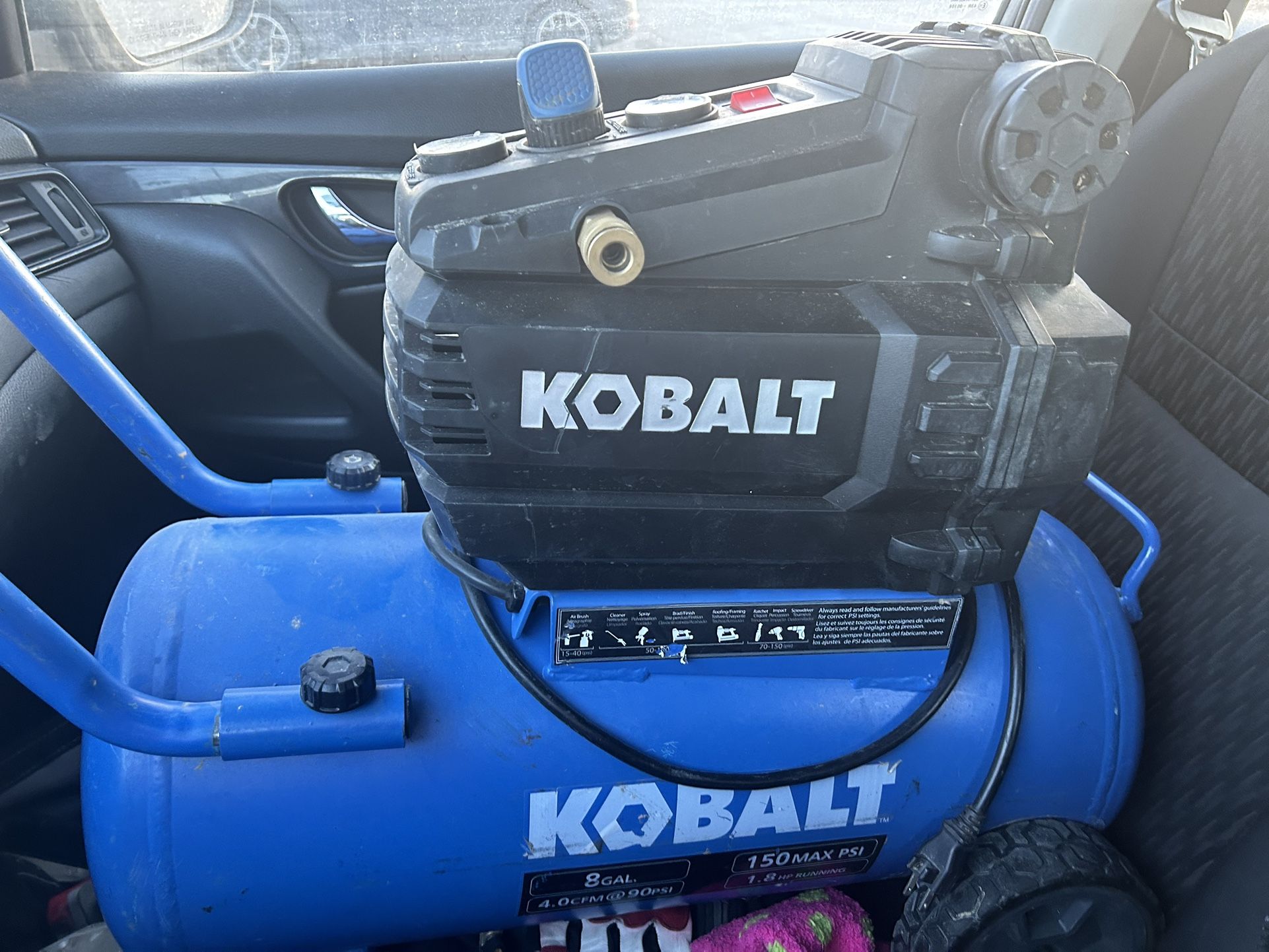 Kobalt 8-gallon Single Stage Portable Electric Horizontal Air Compressor