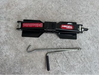 Hyper Touch Universal Vehicle Scissor Jack With Handle, 1.5 Ton Black