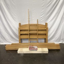 Solid Wood Twin-over-Twin Convertible Bunk Bed, Natural Pine *Free Delivery & Assembly*