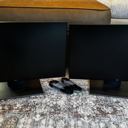 Two Widescreen Dell Ultrasharp 24” Monitors -  U2417H