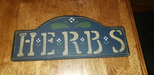 Wood Herbs Plaque