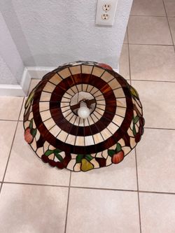 Vintage Tiffany Style . Ceiling Lamp .