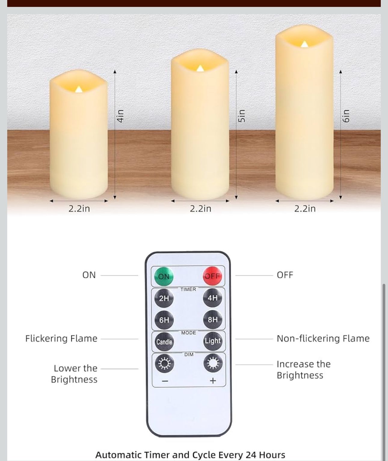 Flameless lED Lights.