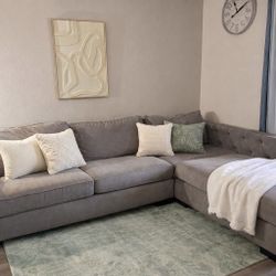 Grey Sectional Couch Living Spaces 