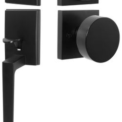 Zinc alloy exterior door lock. Reversible for left/right (matte black, 8012)