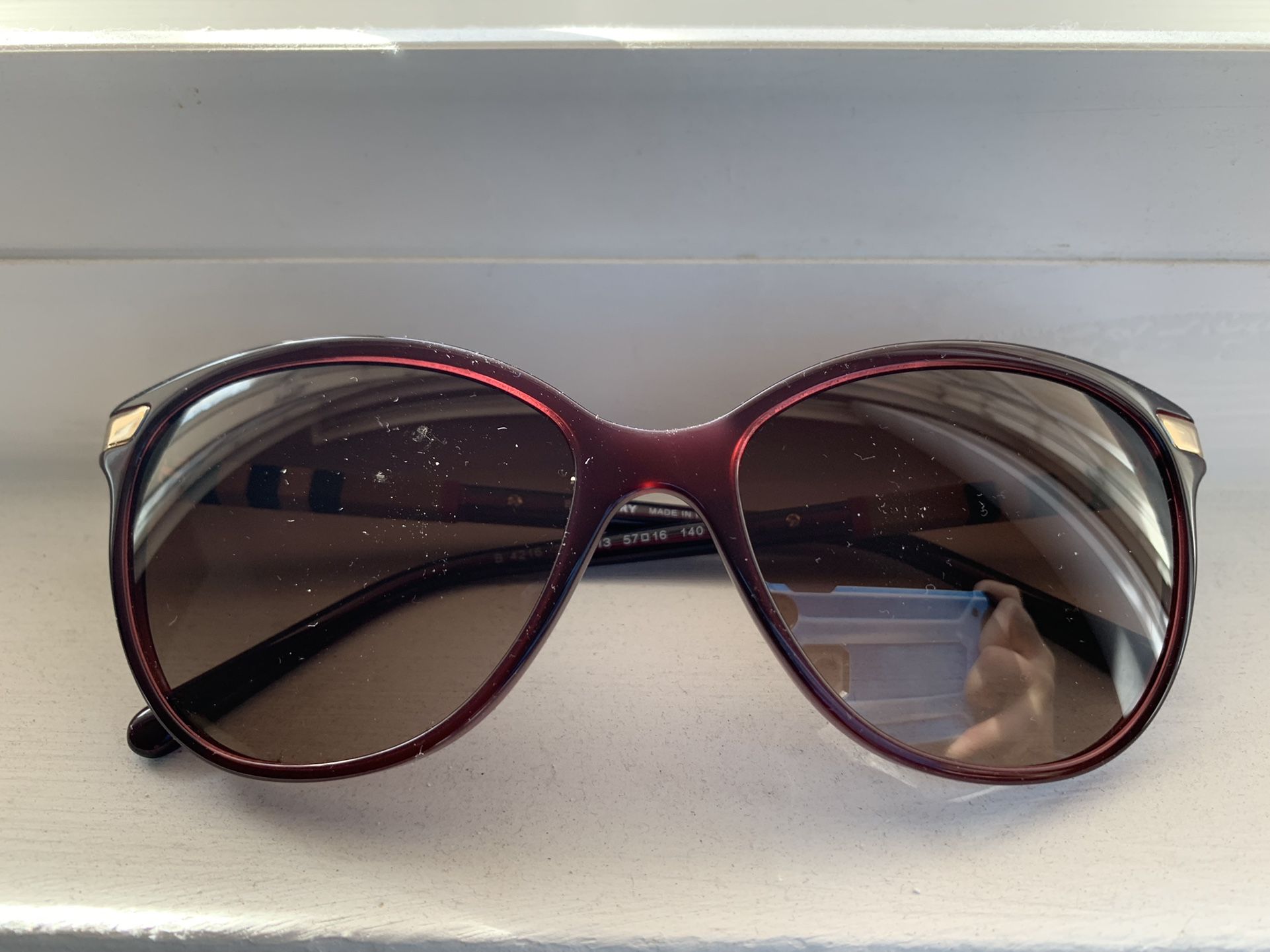 Burberry Model 0BE4216 Bordeaux Brown Gradient Cat Eye Sunglasses NEW IN BOX