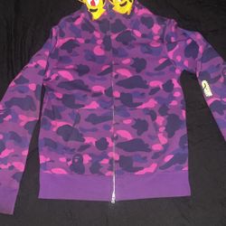 Purple Bape Tiger Hoodie 