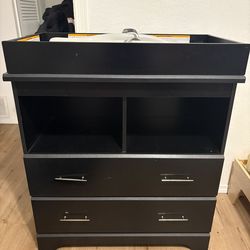 Wood Baby Changing Table W/ Changing Pad