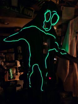 LED EL Wire Glow Costume Suit
