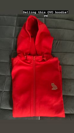 Red OVO Jacket Hoodie Size Large Never Worn