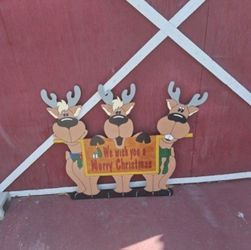 Christmas Reindeer Trio, We wish you a merry christmas