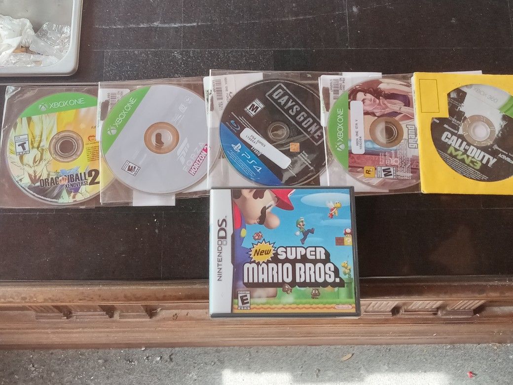 Nintendo,  Playstation 4, Xbox One, & Xbox 360 Games.