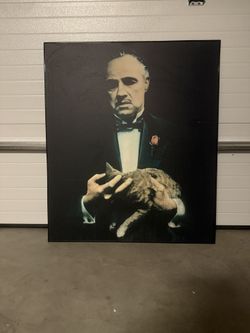 Marlon Brando God Father Printed Canvas Poster