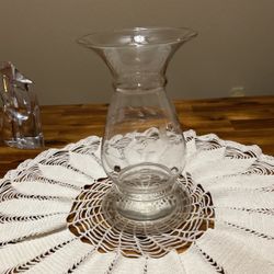 Princess House Vase Floral Engraved 