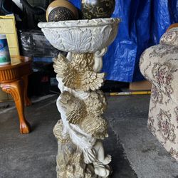 Decorative Cherub Statue With Bowl  