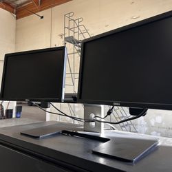 Dual Computer Monitors With Stand