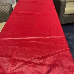 Elegant Red Shimmer Table cloth – 106” Long