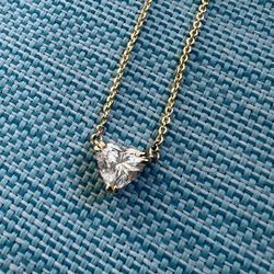 Diamond Heart Necklace 14k Gold