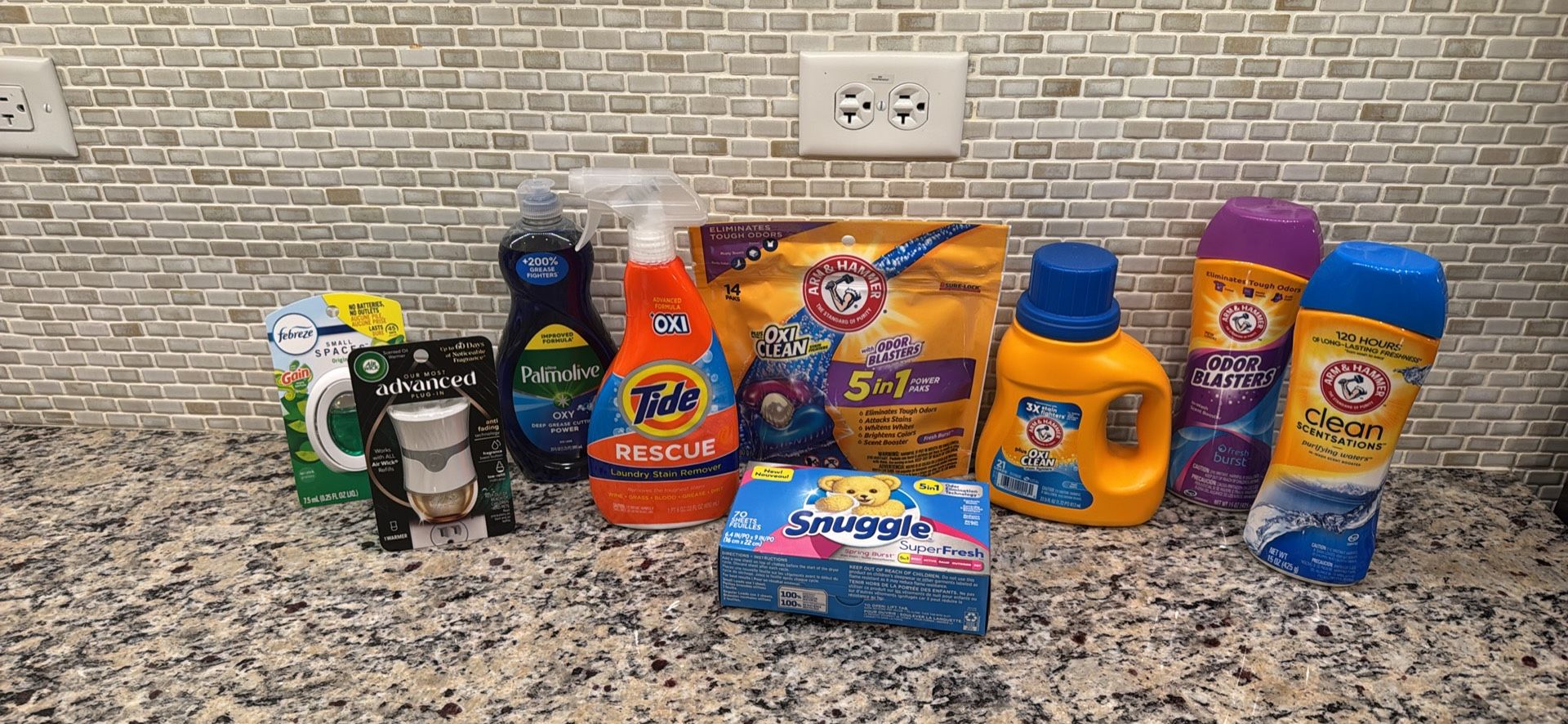 Household bundle Arm & Hammer Tide Febreze Palmolive Snuggle Air Wick