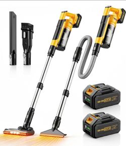 ☆ qimedo 8000mAh Cordless Vacuum Cleaner with 2 Batteries, 700W Powerful Suction, 90 Inch Extension Tube & 2L Dust Cup, 7 in 1 Stick Vacuum for Home, 