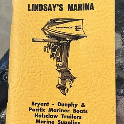 Vintage 1961 Tide Tables Sits Fishing Guide Lindsay’s Marina