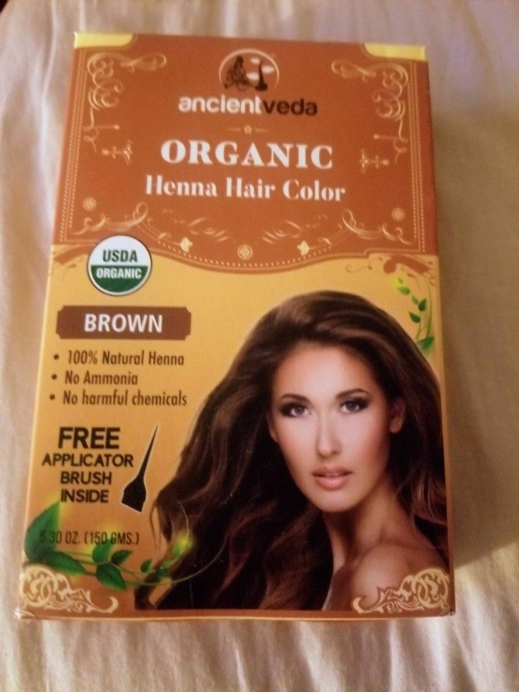 Ancient Veda Organic Henna Hair Color -Brown (5.30 oz box)