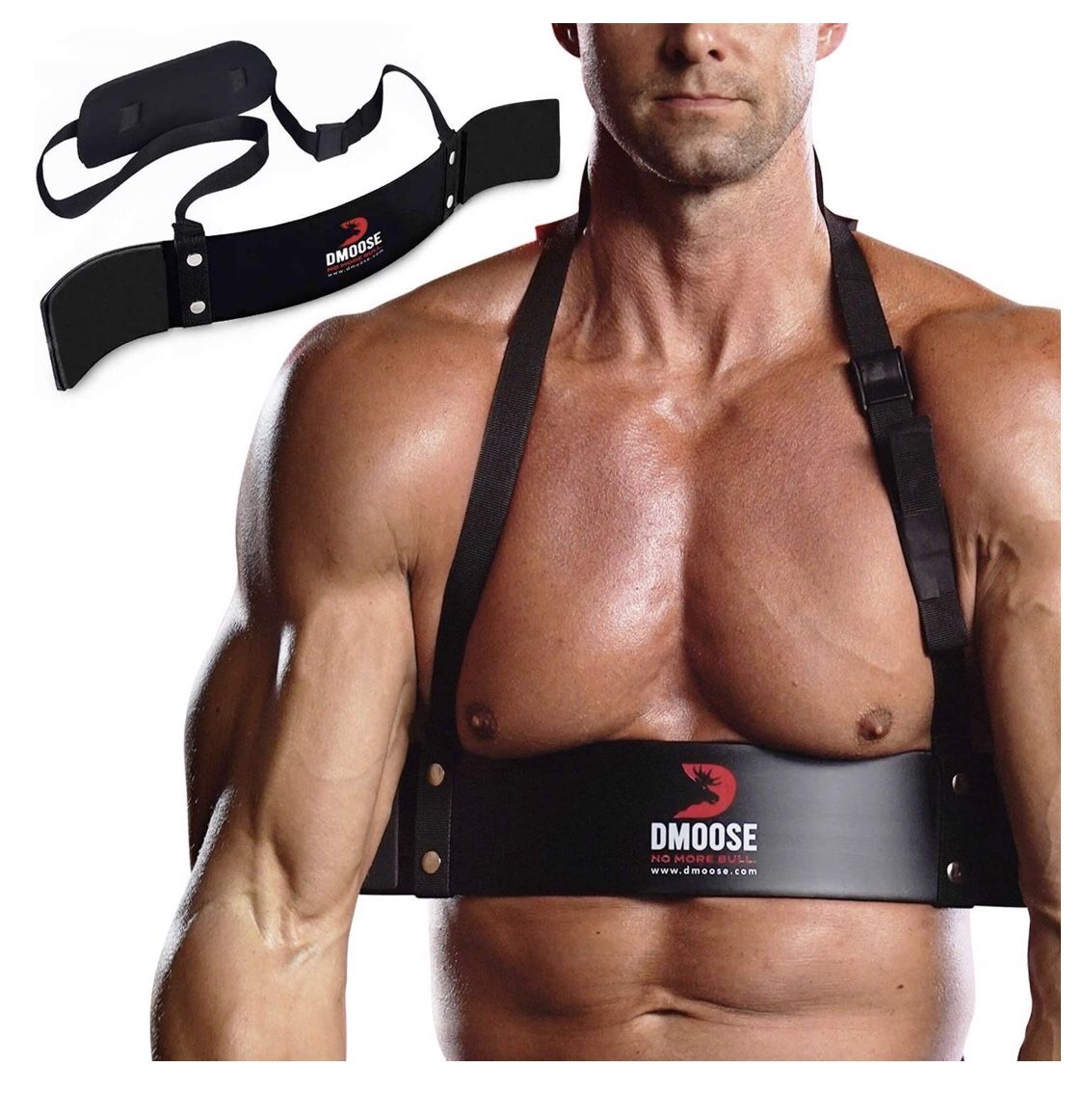 DMoose Arm Blaster for Biceps Triceps Bodybuilding Muscle Strength Gains Workout Equipment Training Contoured Bicep Blaster Isolator Preacher Curling