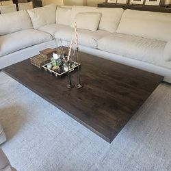 Large Sectional Sofa | Performance Fabric | Gel Cushions | Linen Color 