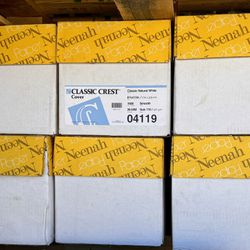Neenah Papers- Classic Crest Natural White Smooth Cover - 10 New Cartons 