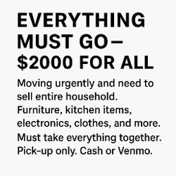 ✨ Moving Sale – Everything Must Go ✨