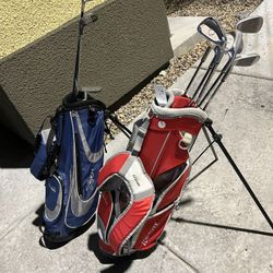 Selling Two Kids Golf Clubs Bag And 2 Putters All For 50 Firm.  