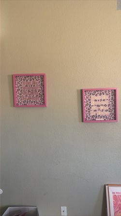 Juicy Couture Framed Leopard Print Wall Art Set of 2